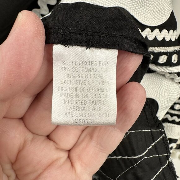 MILLY CABANA dress swim coverup retro pom poms beach cruise island black 8 - Picture 7 of 7